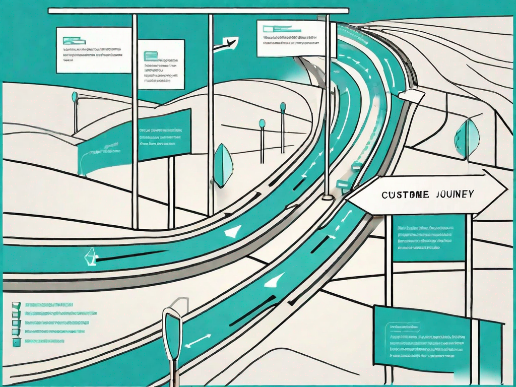 A roadmap representing the customer journey