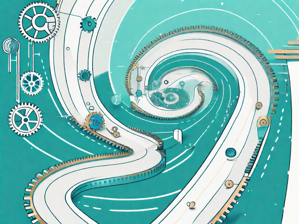 A winding path representing the customer journey