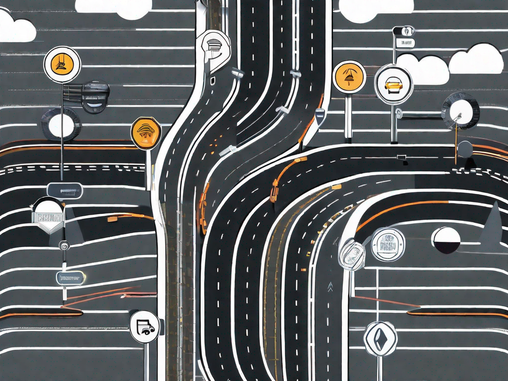 A winding road representing the customer journey