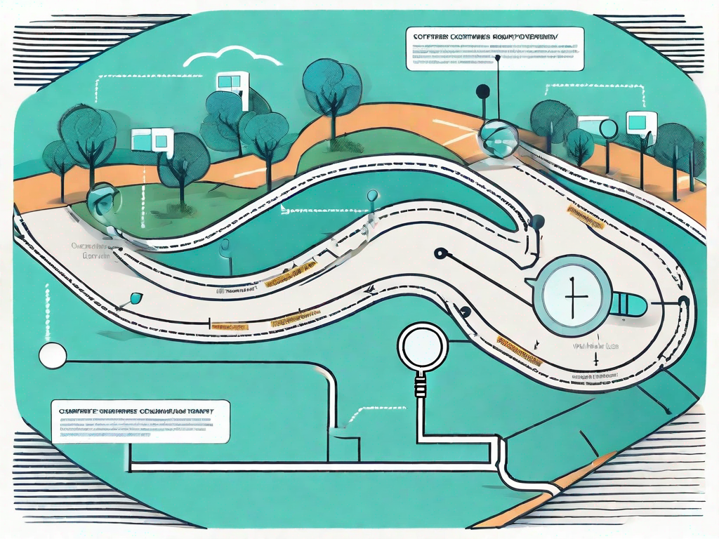 A road map representing the customer journey