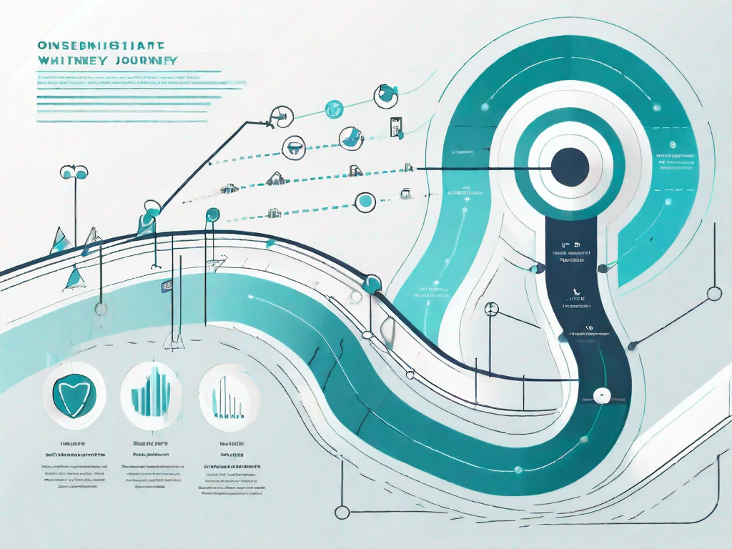 A path representing a customer journey