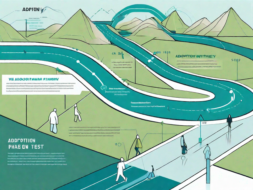 A roadmap or pathway representing the customer journey