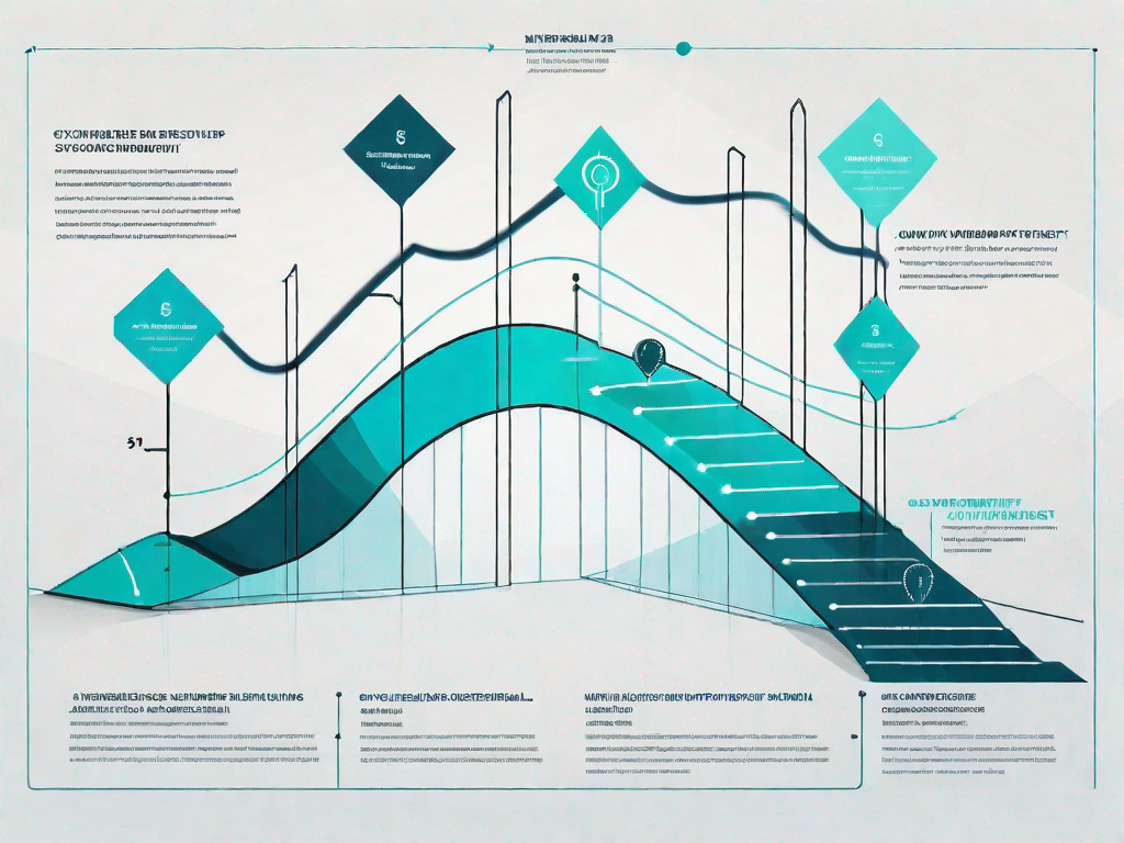 A path representing the customer journey