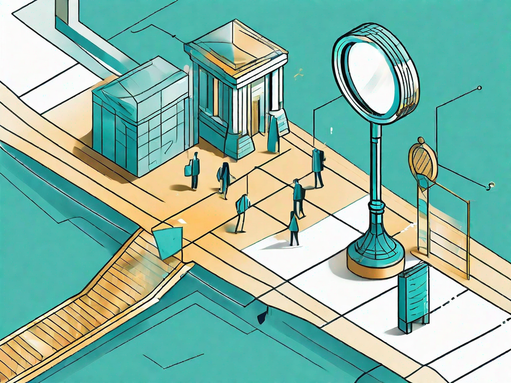 A metaphorical journey with various checkpoints symbolizing different stages of customer interaction