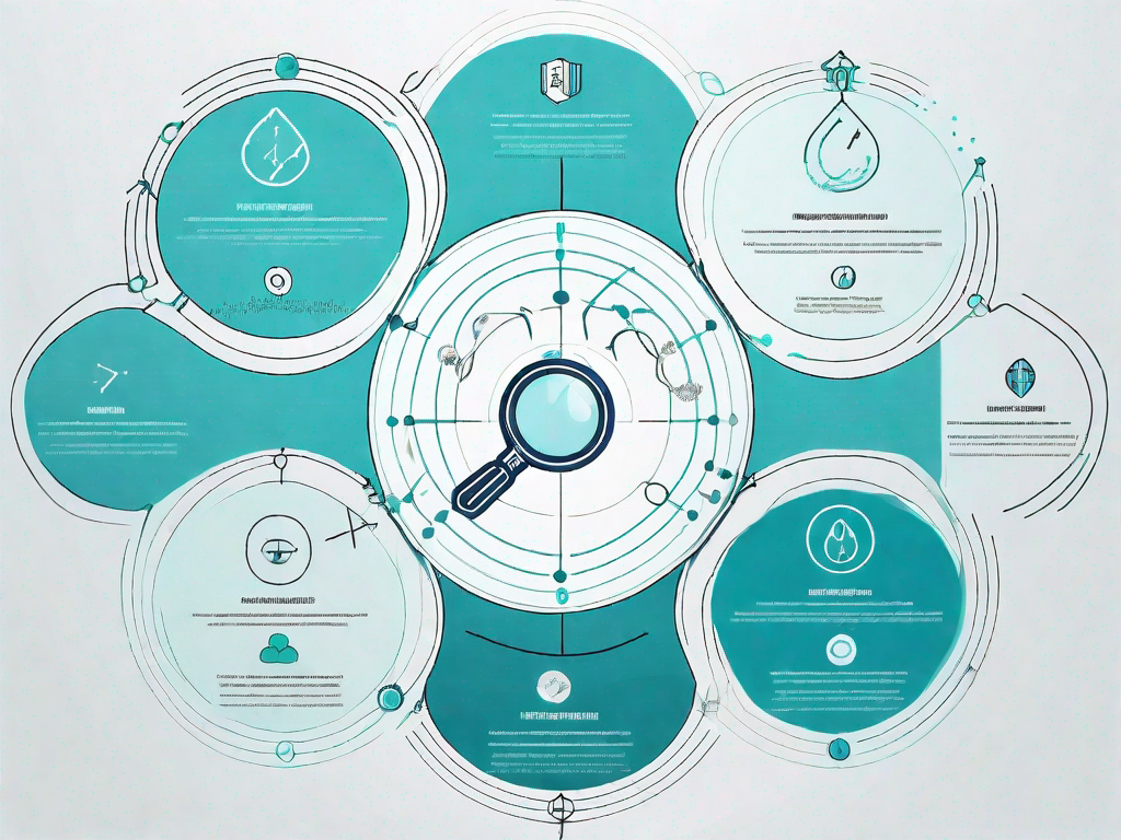 A roadmap with various touchpoints represented by different symbols