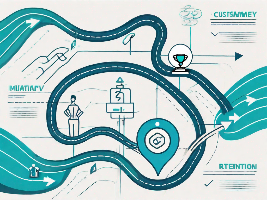 A winding path representing the customer journey