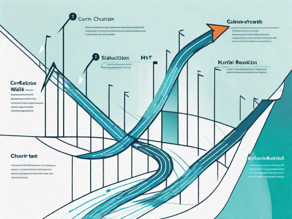 A winding path representing the customer journey