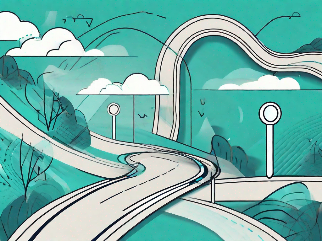 A winding path representing the customer journey