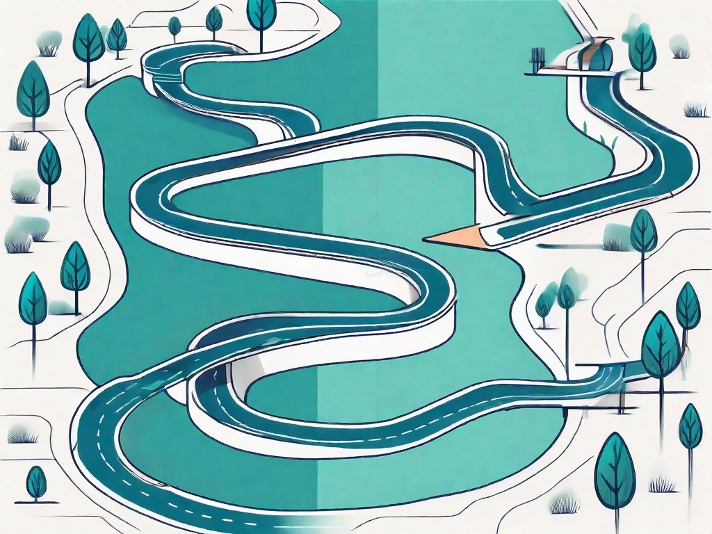 A winding path symbolizing the customer journey