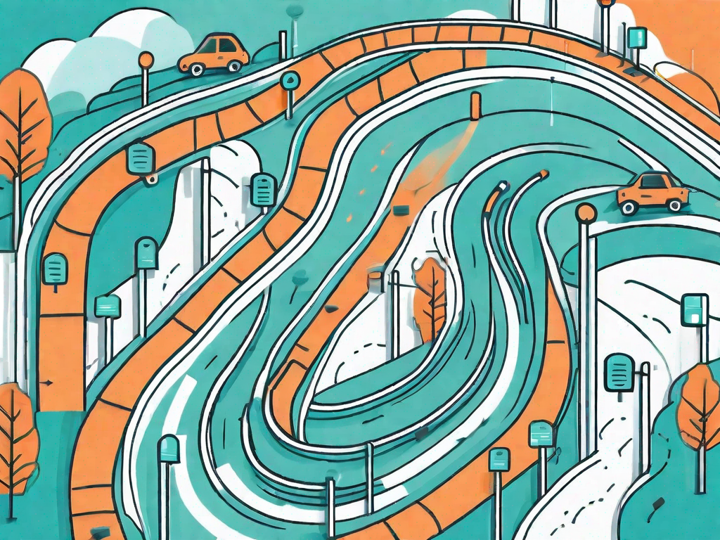 A winding road representing the customer journey