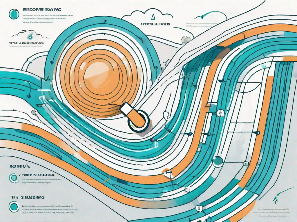 A winding path representing the customer journey