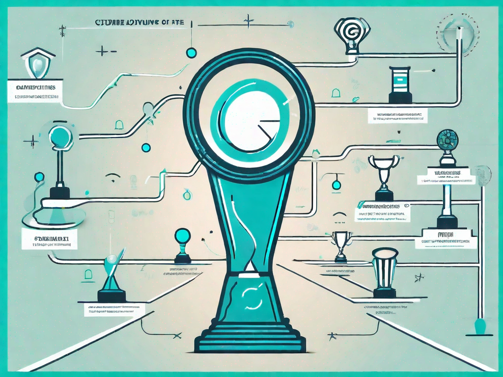 A winding path representing the customer journey