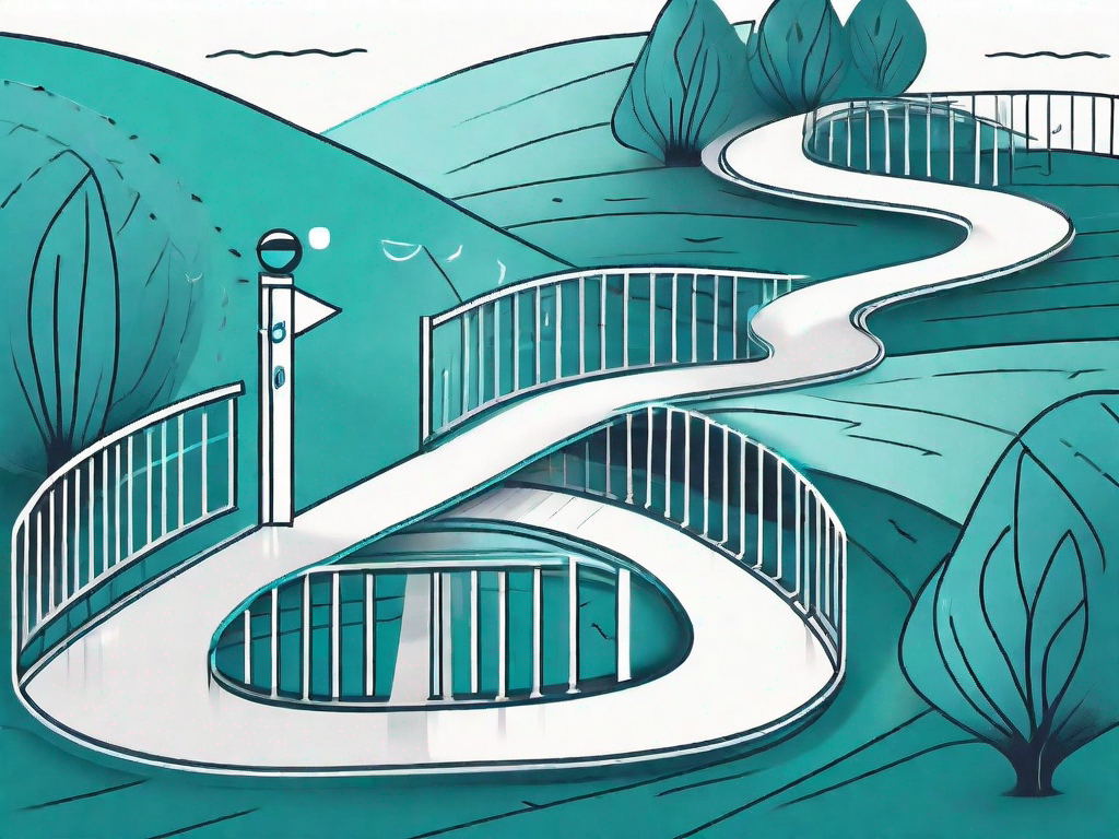 A winding path representing the customer journey