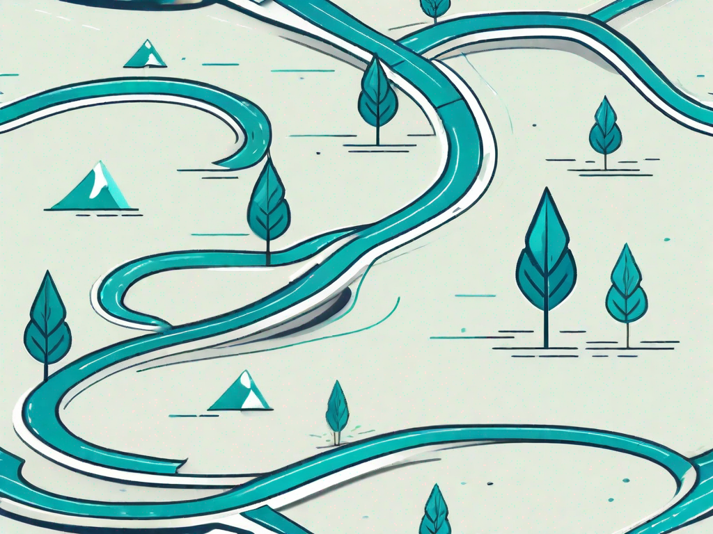 A winding path symbolizing the customer journey