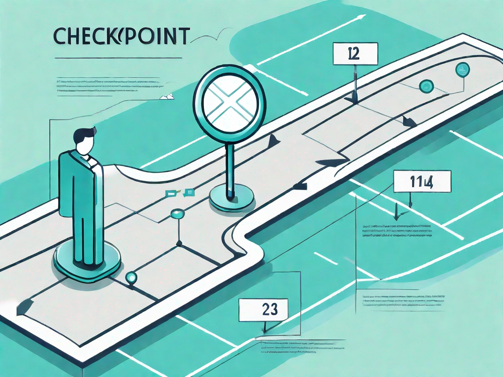 A roadmap with various checkpoints symbolizing the customer journey