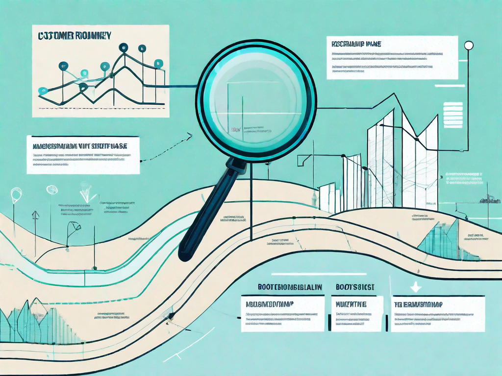 A roadmap with various stages symbolizing the customer journey