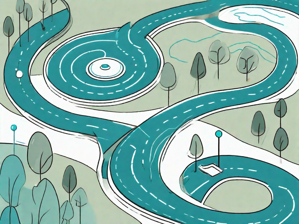 A winding path symbolizing the customer journey