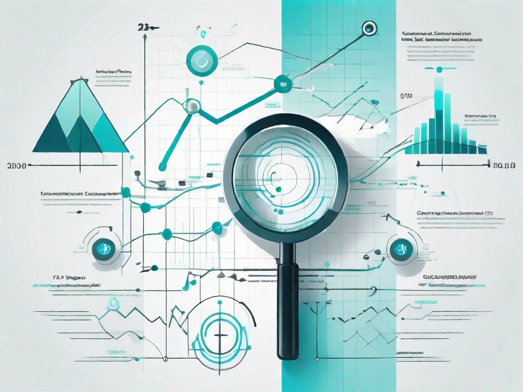 A roadmap with various statistical graphs and analysis tools symbolizing the customer journey