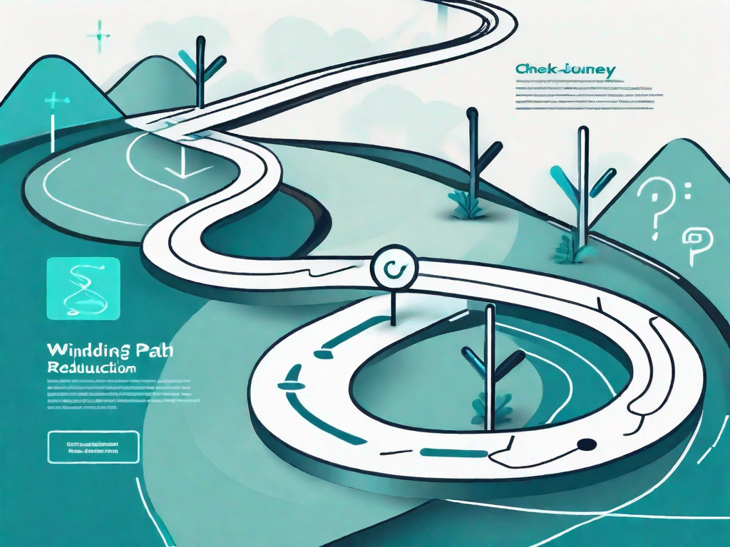 A winding path representing the customer journey