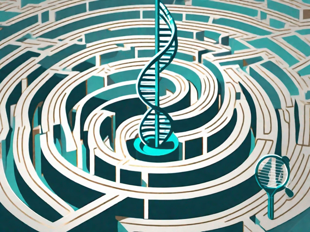 A maze in the shape of a dna helix