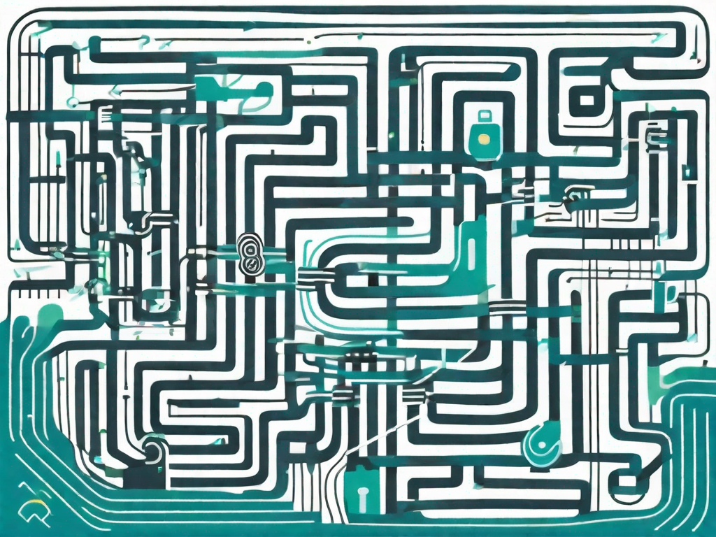 A genetic algorithm represented as a complex labyrinth