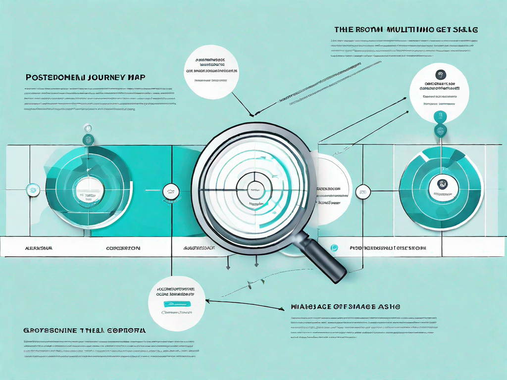 A customer journey map with various stages