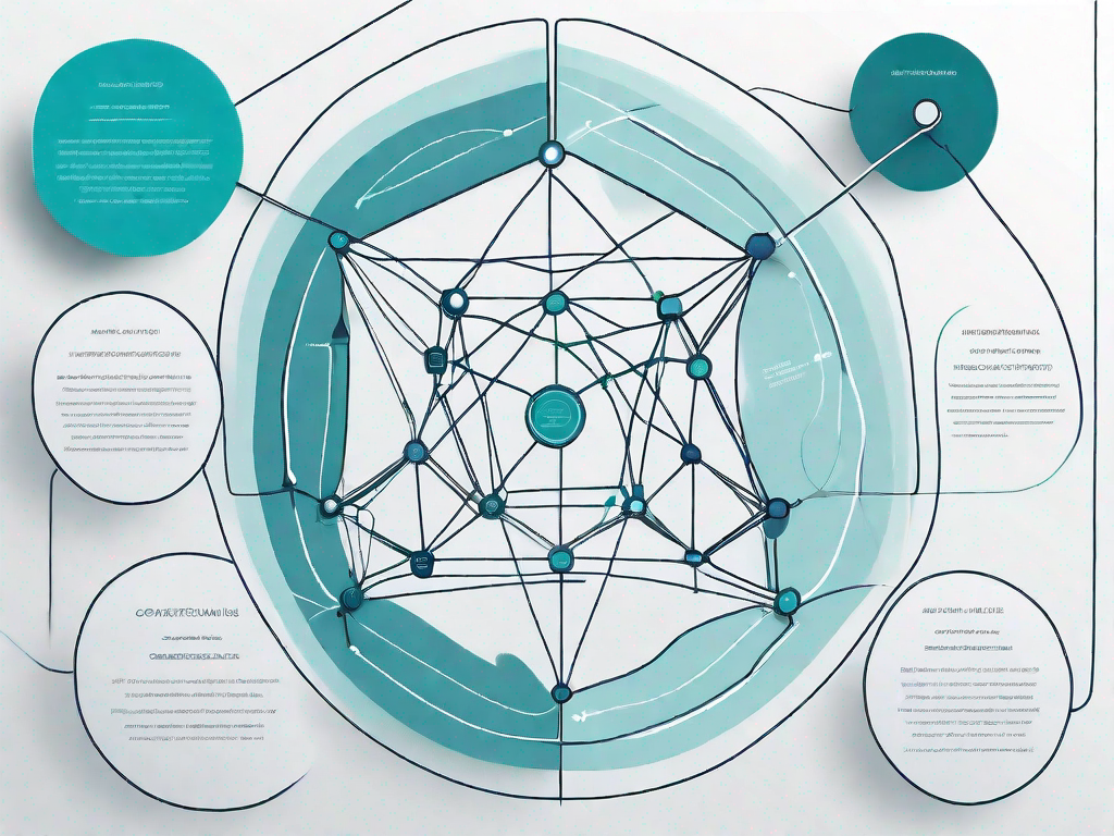 A complex web of interconnected nodes