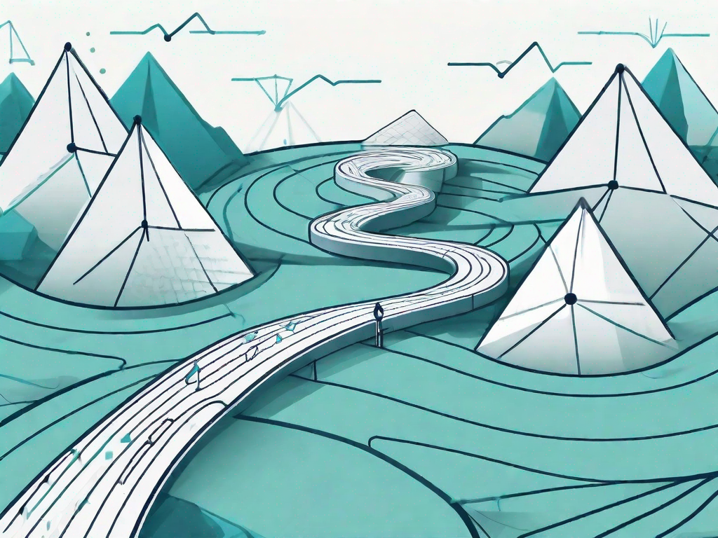 A winding path representing the customer journey