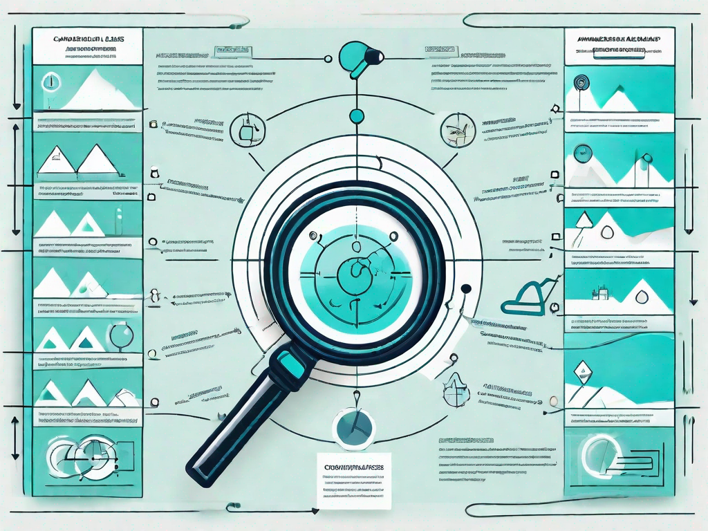 A journey map with various milestones symbolizing the customer journey