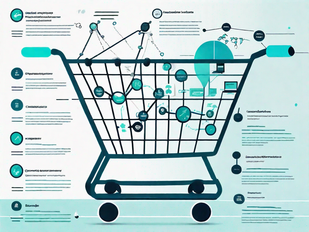 A customer journey map intersecting with a scientific graph representing canonical variate analysis