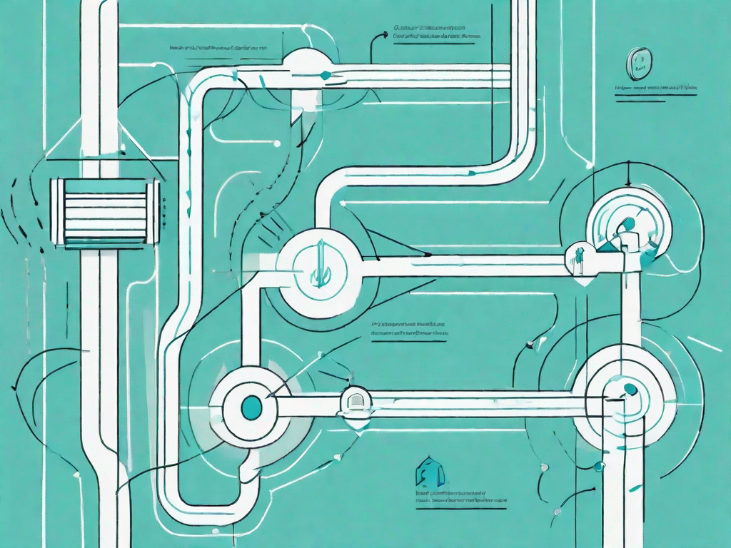 A symbolic customer journey path that's being streamlined and improved by a large