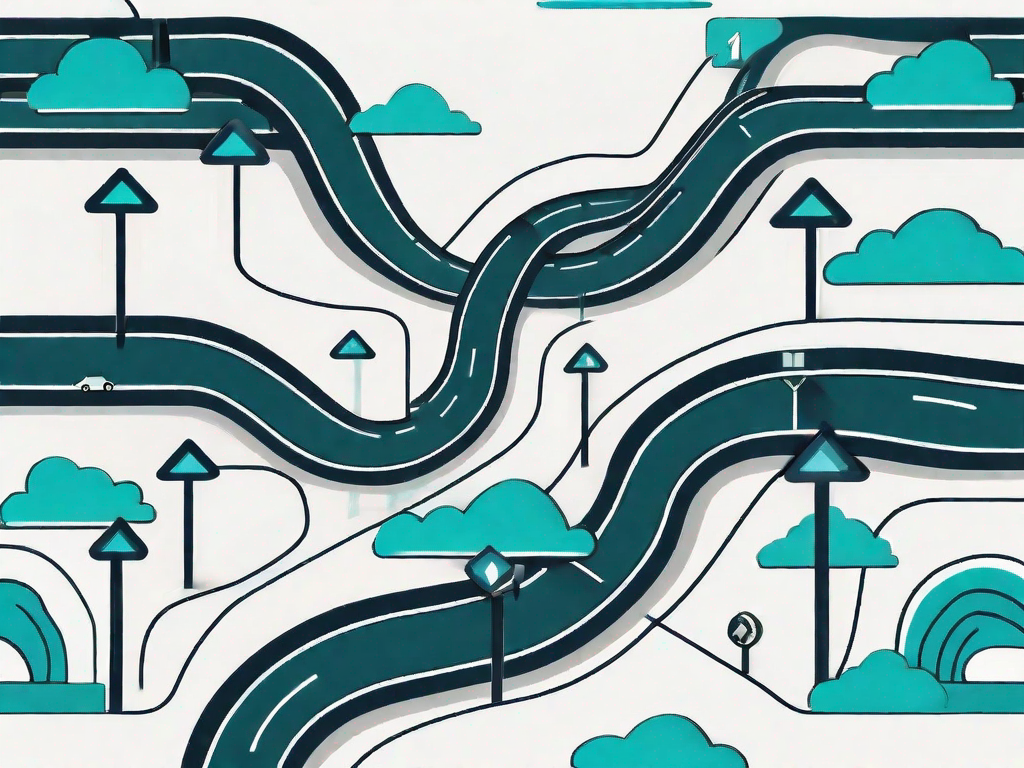 A winding road representing the customer journey