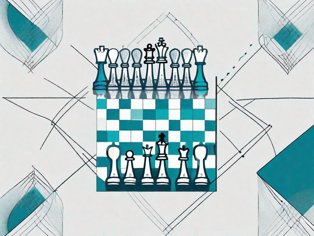 A chessboard with chess pieces