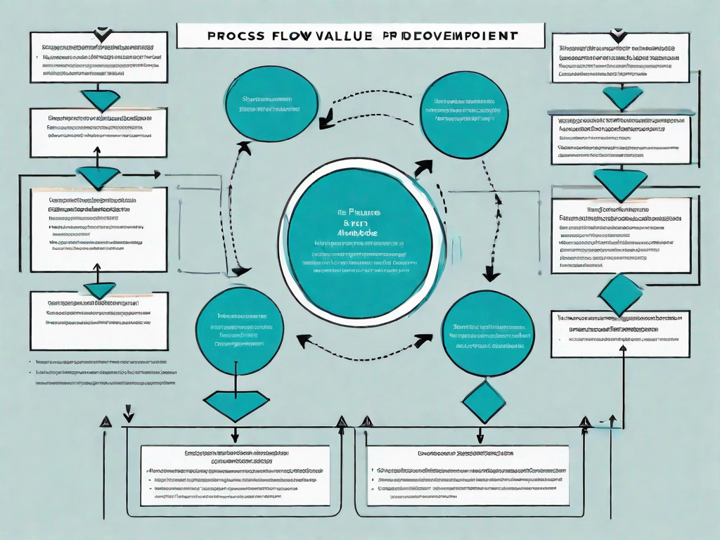 A process flowchart with various stages of value proposition development