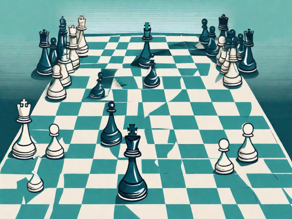 Two chess pieces on a board