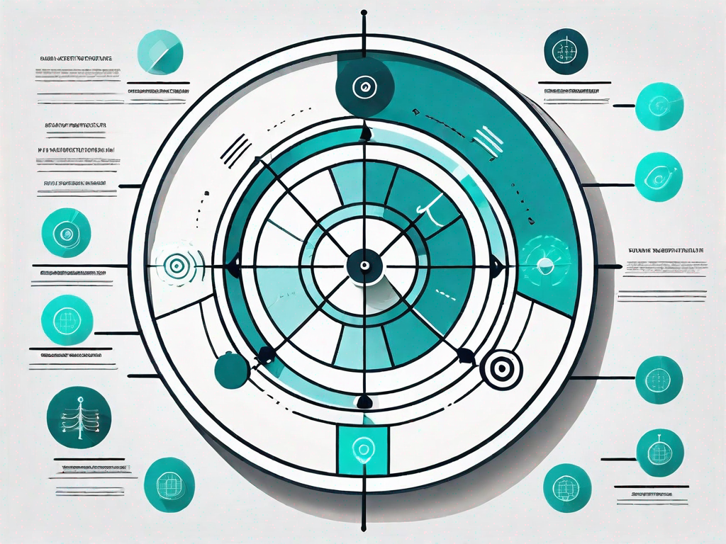 A work breakdown structure chart with various elements such as planning