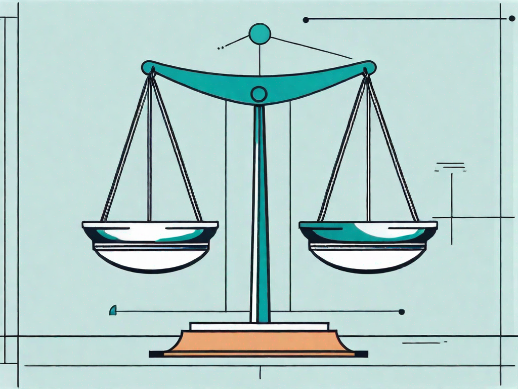 A scale balancing a product and a swot analysis chart