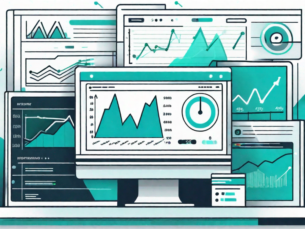 A computer screen displaying a dashboard with various graphical representations of key performance indicators (kpis)