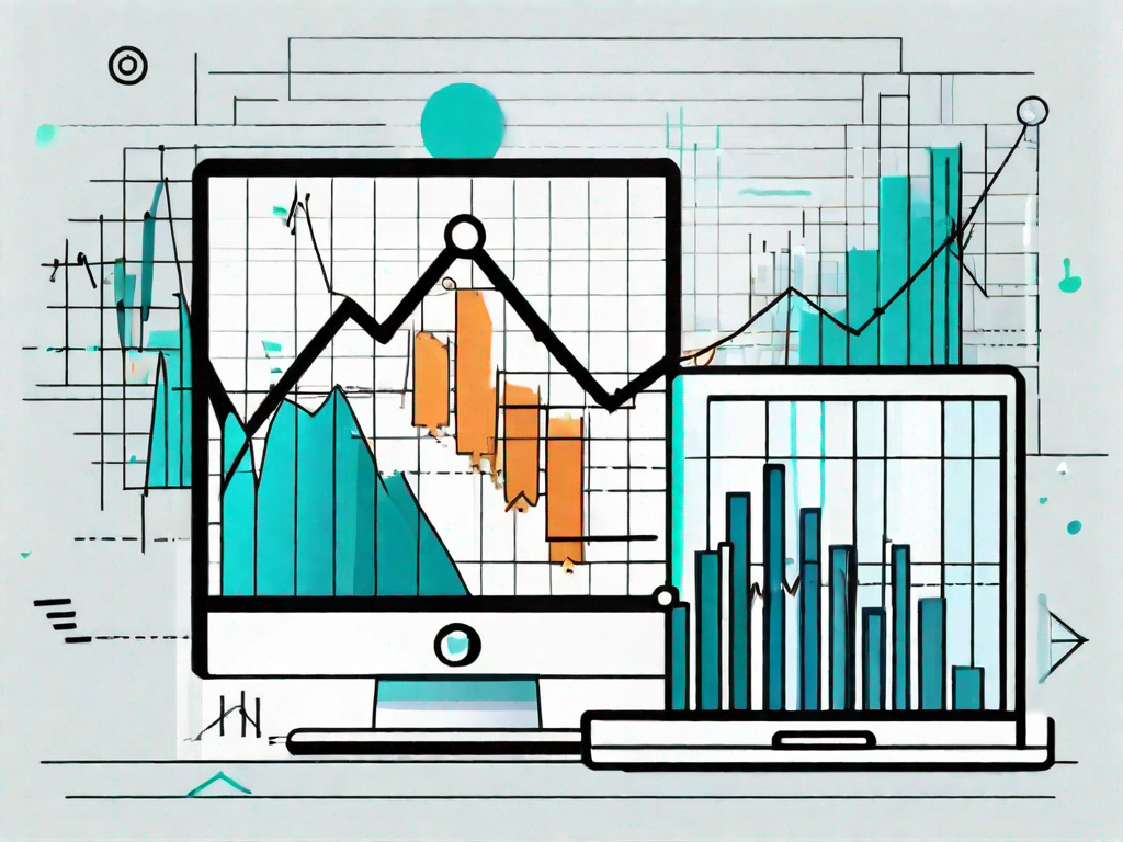 A computer screen displaying a graph with upward trending line