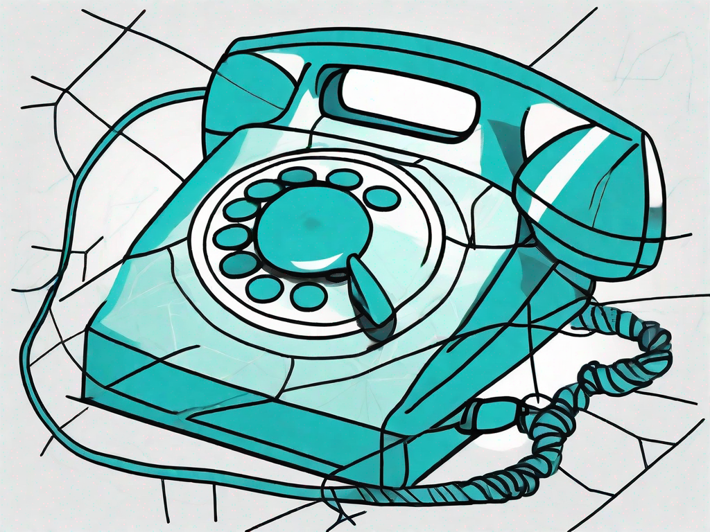 A telephone tangled in a web of interconnected tasks and subtasks