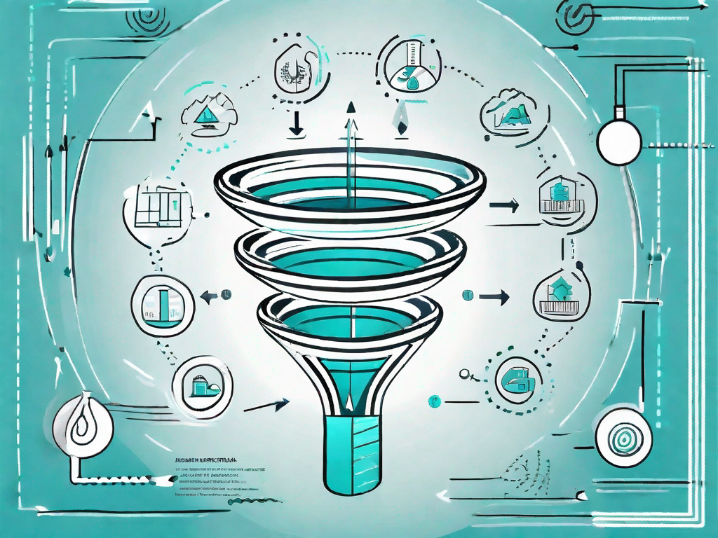 A funnel representing the lead generation process