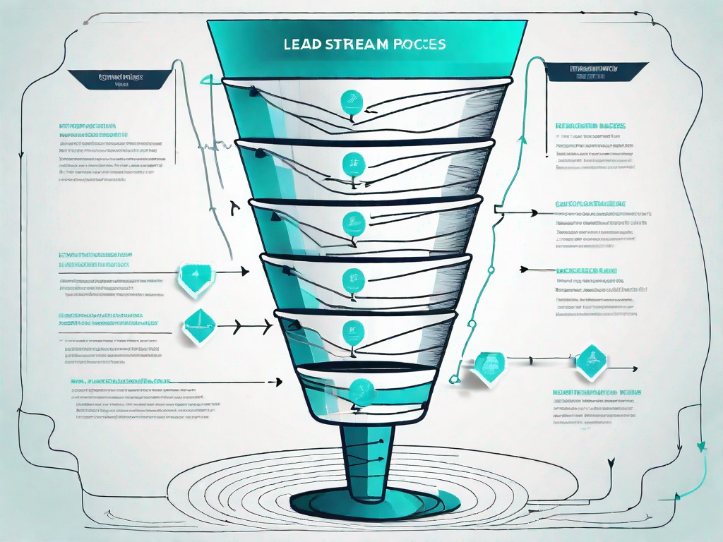 A funnel representing the lead qualification process