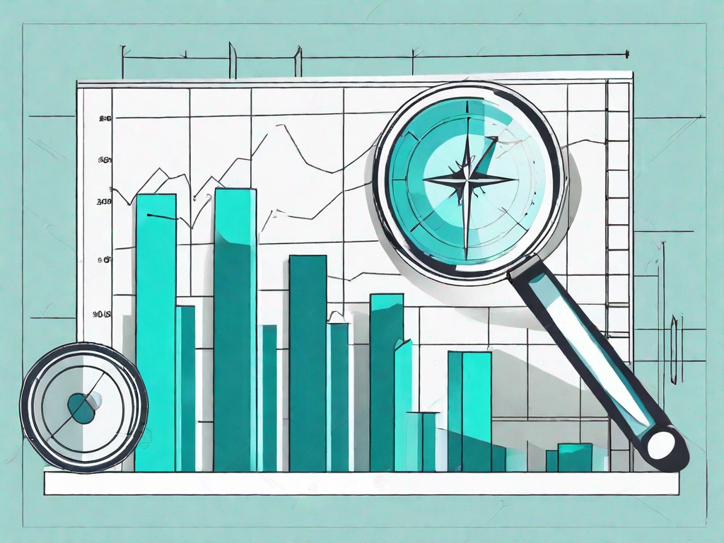 A bar chart showing an upward trend