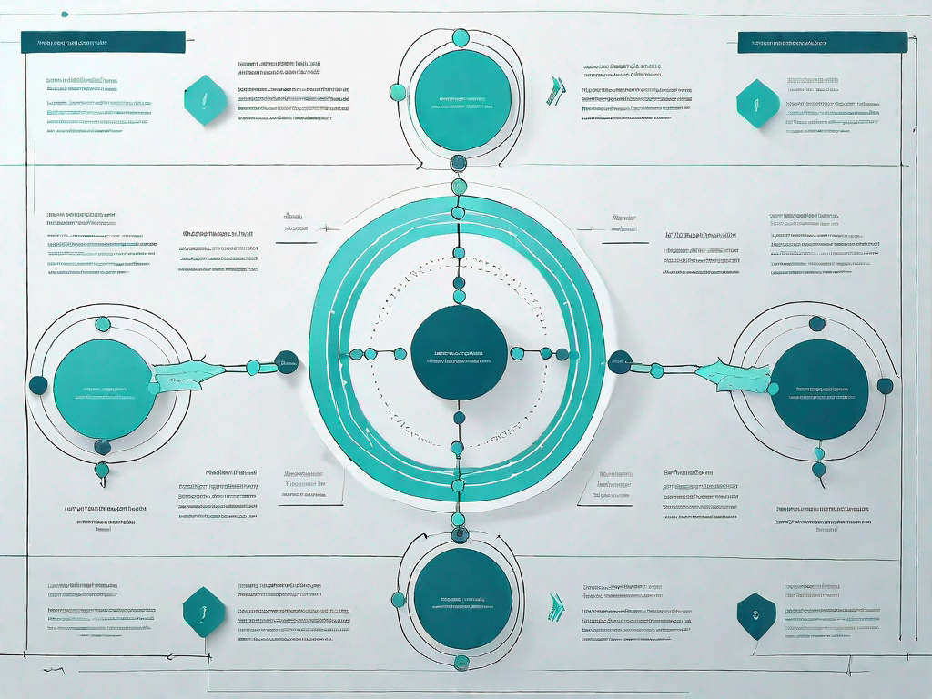 A sales presentation board with interconnected paths and milestones