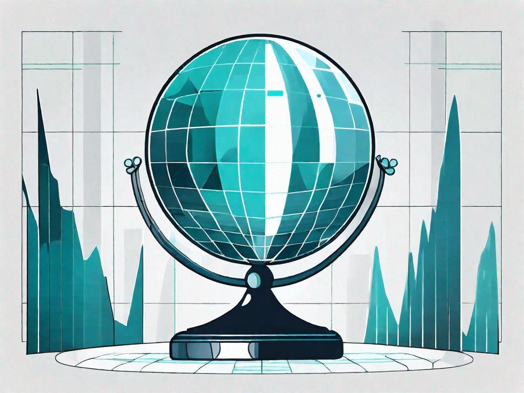 A crystal ball reflecting various charts and graphs