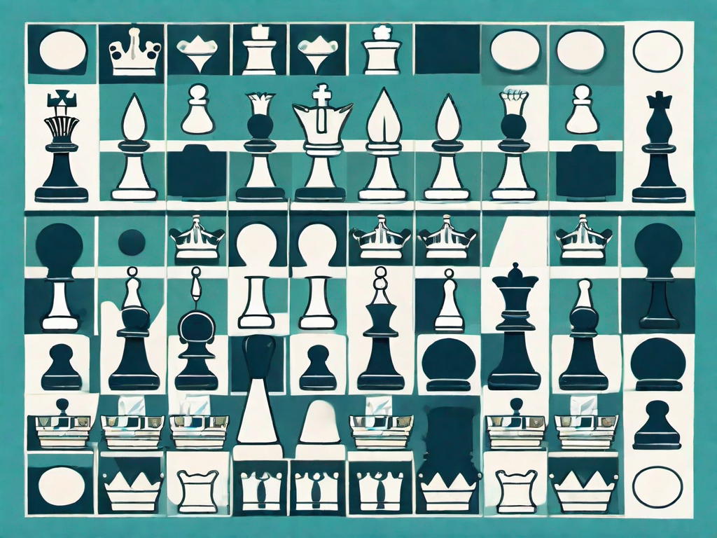 A chessboard with various loyalty card icons as pieces