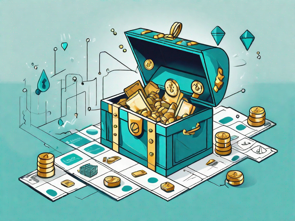 A value stream map with various loyalty card symbols flowing through it