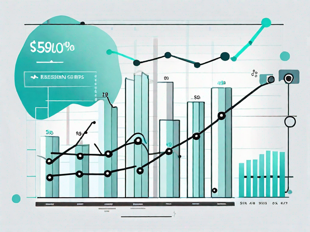 A graph depicting a regression analysis