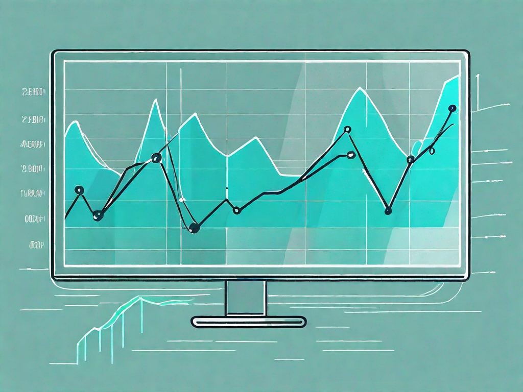 A computer screen displaying a graph with upward trending data points