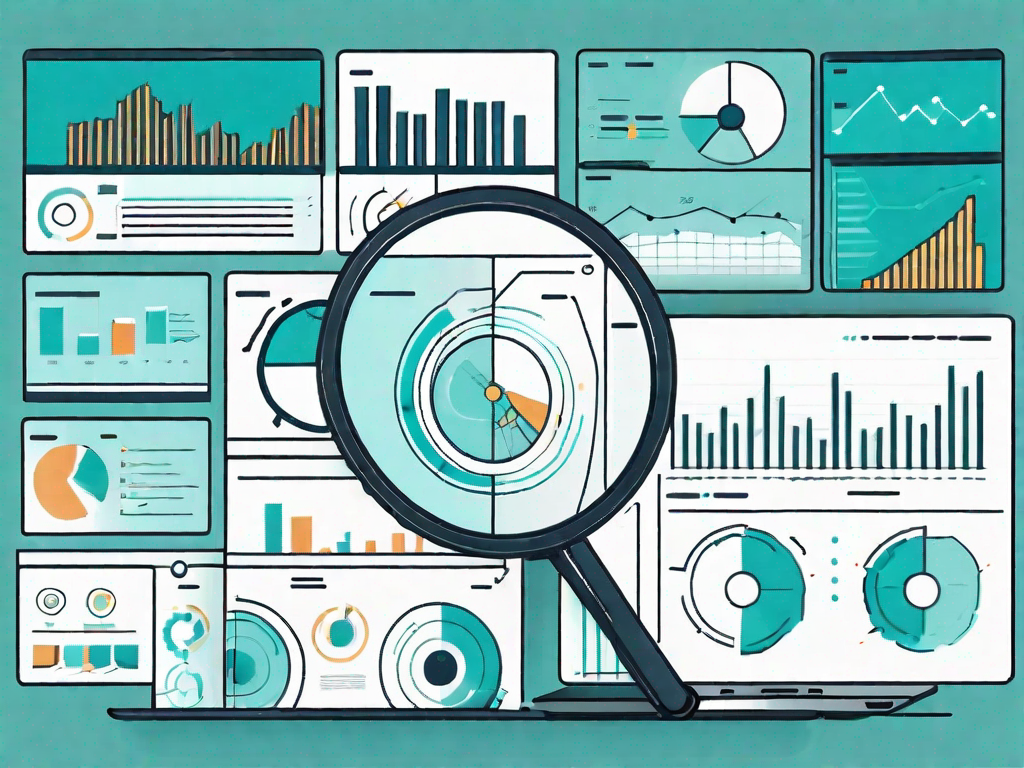 A digital marketing dashboard with various charts and graphs